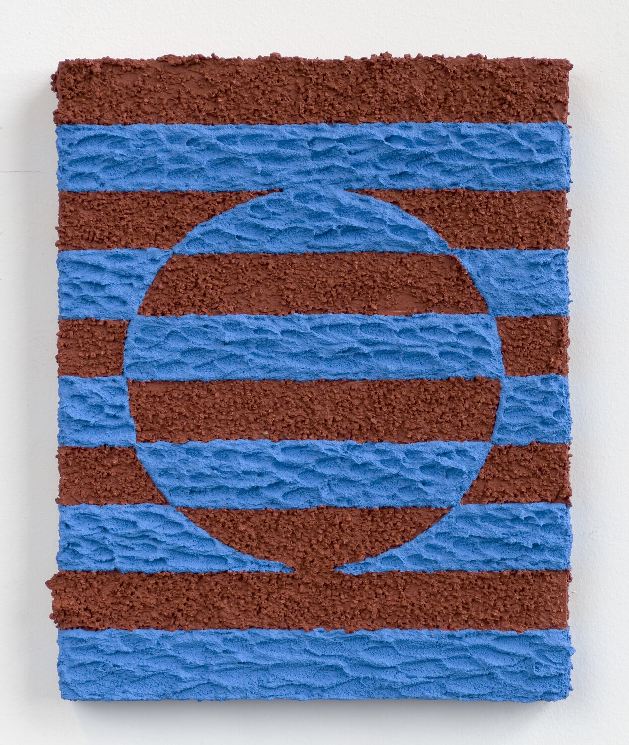 Border Exchange Studies (Clay Brown & Light Cobalt) Carlos Rosales-Silva Originalgemälde zu verkaufen