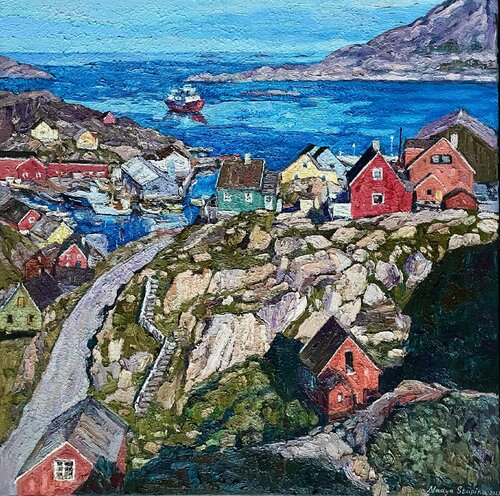 North.Spring at the end of the earth di Nadezda Stupina, Pittura in vendita su Singulart