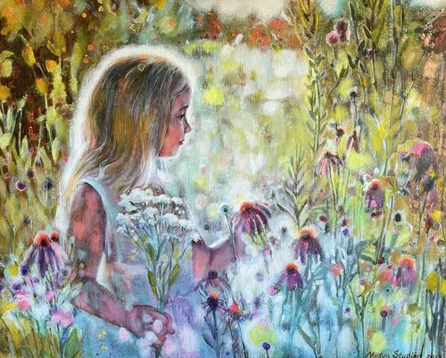 Spring girl . by Nadezda Stupina, 絵画 for Sale on Singulart