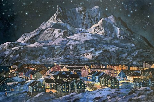 North.Under the starry peace. by Nadezda Stupina, 회화 for Sale on Singulart