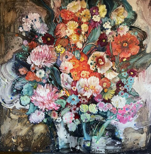 Waltz of flowers di Nadezda Stupina, Pittura in vendita su Singulart