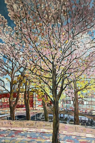 Blooming on Eiriks gate de Nadezda Stupina, Pintura a la venta en Singulart