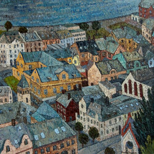 Ålesund di Nadezda Stupina, Pittura in vendita su Singulart