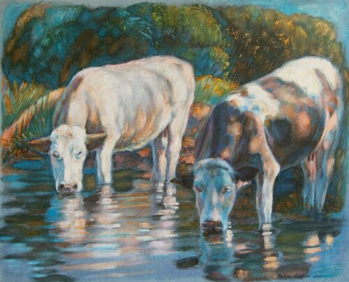 Denim serie.Cows Nadezda Stupina