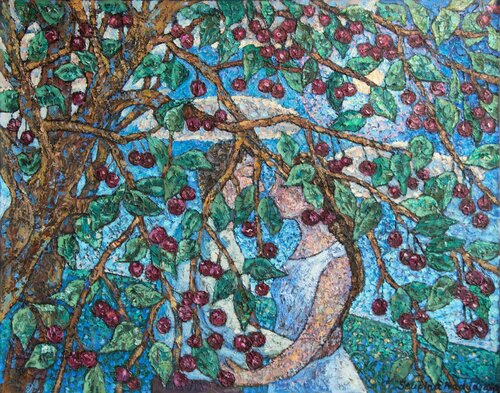Cherries de Nadezda Stupina, Pintura a la venta en Singulart