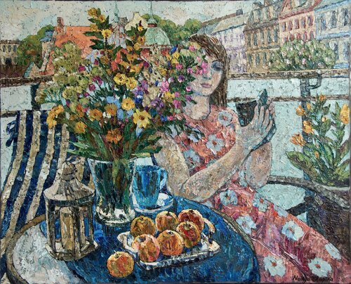 On the balcony Nadezda Stupina