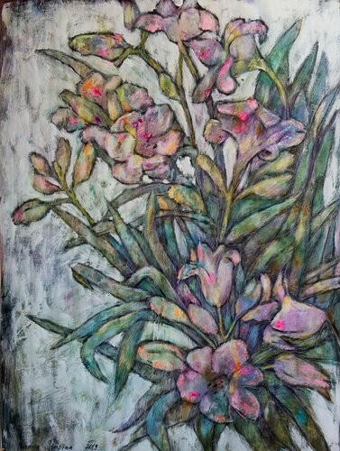Lilies by Nadezda Stupina, Work on Paper for Sale on Singulart