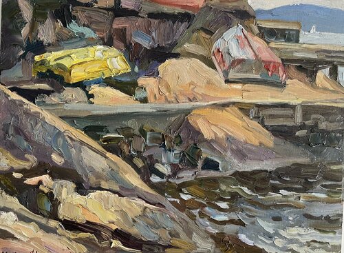 Two boats on the shore. Nadezda Stupina