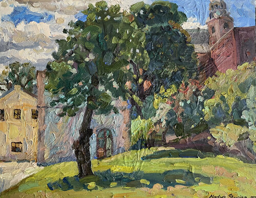 Behind the fortress wall 1 by Nadezda Stupina, 油畫 for Sale on Singulart