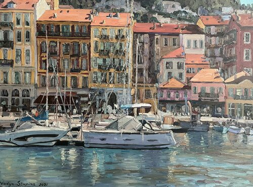 Harbour of Nice di Nadezda Stupina, Pittura in vendita su Singulart