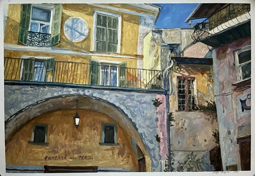 Architectural motive 2 by Nadezda Stupina, 종이 for Sale on Singulart