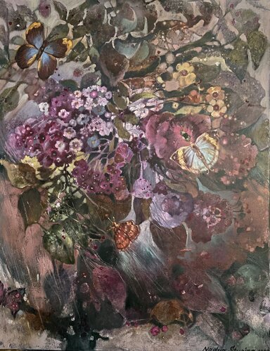 Night moths by Nadezda Stupina, 회화 for Sale on Singulart
