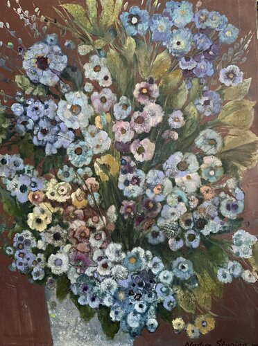 Blue bouquet de Nadezda Stupina, Pintura a la venta en Singulart