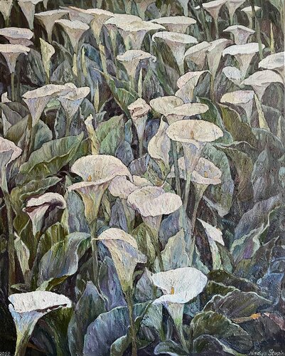 Listening to silence par Nadezda Stupina, Peinture en vente sur Singulart