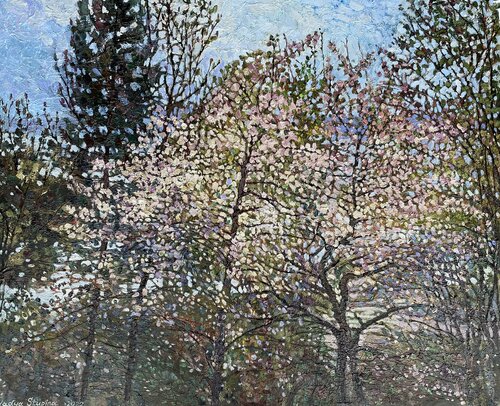 Spring twilight at the Oslo fjord by Nadezda Stupina, Painting for Sale on Singulart