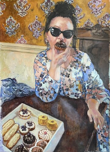 Пироженки par Nadezda Stupina, Peinture en vente sur Singulart