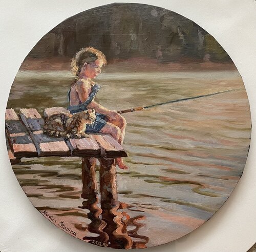 Summer stories. Fishing team. Nadezda Stupina
