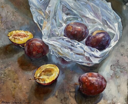 Season of plums von Nadezda Stupina, Malerei kaufen auf Singulart