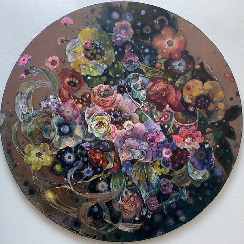 Flower round dance 2 von Nadezda Stupina, Malerei kaufen auf Singulart