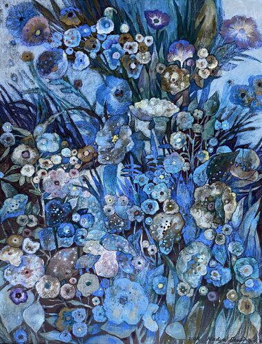Twilight flowers von Nadezda Stupina, Malerei kaufen auf Singulart