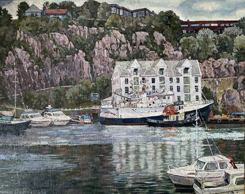 White house in  Gomalandet van Nadezda Stupina, Schilderij te koop op Singulart