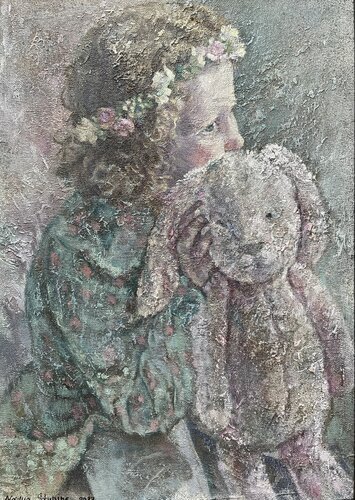 Pink  bunny von Nadezda Stupina, Malerei kaufen auf Singulart