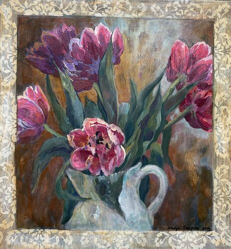 Tulips van Nadezda Stupina, Schilderij te koop op Singulart