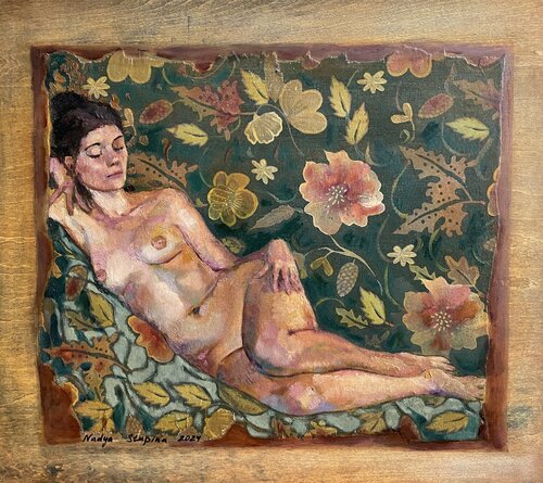 Lying Flora by Nadezda Stupina, 회화 for Sale on Singulart