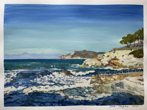 Mallorca coast par Nadezda Stupina, Peinture en vente sur Singulart