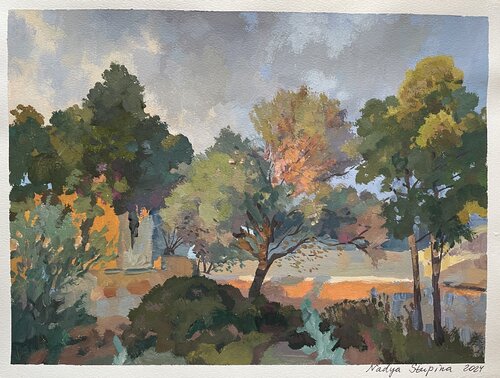 Evening in Santa Ponsa par Nadezda Stupina, Peinture en vente sur Singulart