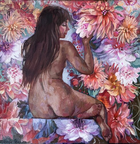 Fairy  of  flowers van Nadezda Stupina, Schilderij te koop op Singulart