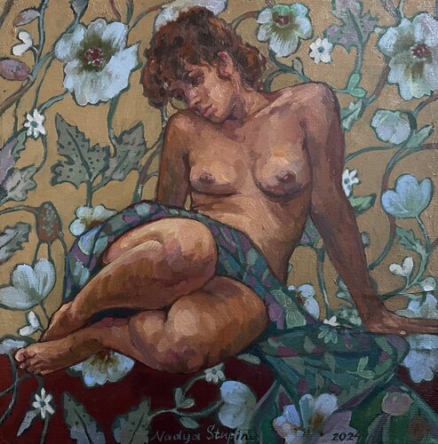 Nude romance van Nadezda Stupina, Schilderij te koop op Singulart