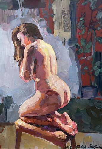 Model in the studio van Nadezda Stupina, Schilderij te koop op Singulart