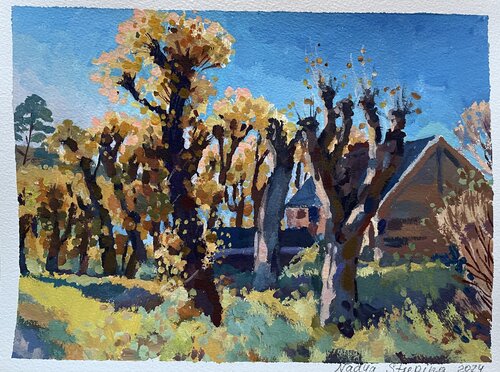 Old trees von Nadezda Stupina, Malerei kaufen auf Singulart