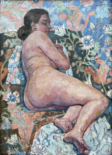 Nude in flowers di Nadezda Stupina, Pittura in vendita su Singulart