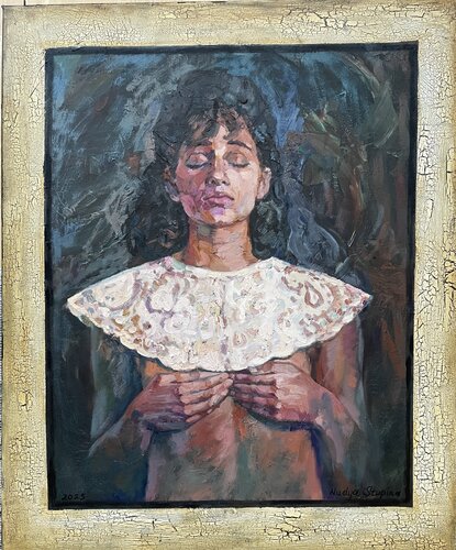 Vintage collar von Nadezda Stupina, Malerei kaufen auf Singulart