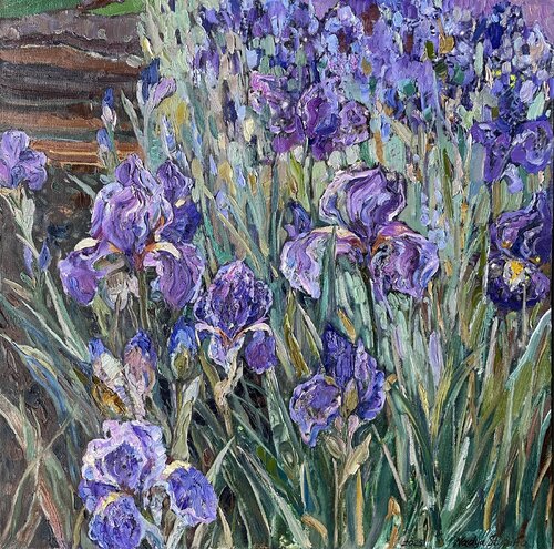 Irises par Nadezda Stupina, Peinture en vente sur Singulart