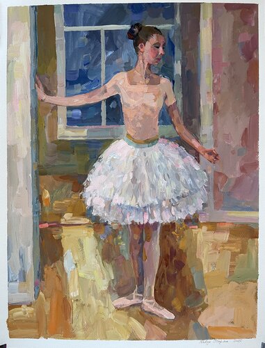 Charlotte as a ballerina . par Nadezda Stupina, Peinture en vente sur Singulart