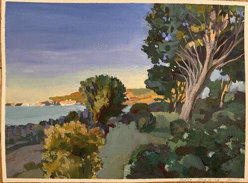 Early evening by the sea par Nadezda Stupina, Peinture en vente sur Singulart