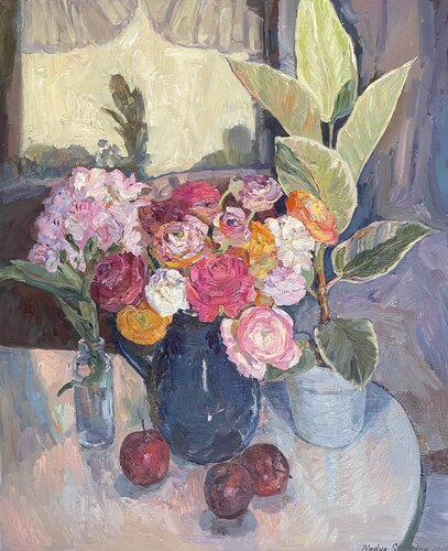 Still life consecrated by the sun di Nadezda Stupina, Pittura in vendita su Singulart