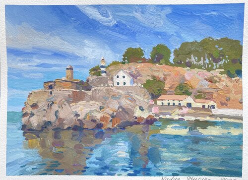 Lighthouse on Soller di Nadezda Stupina, Pittura in vendita su Singulart