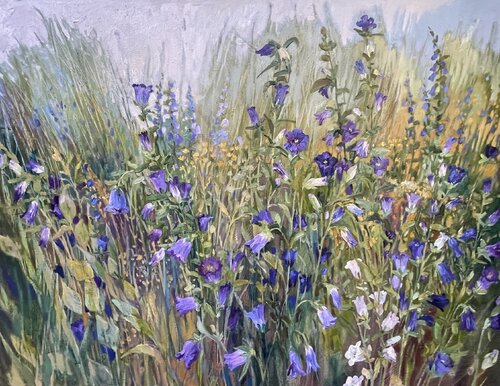Bellflowers time by Nadezda Stupina, Painting for Sale on Singulart