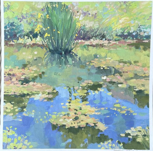 Summer pond echo by Nadezda Stupina, Painting for Sale on Singulart