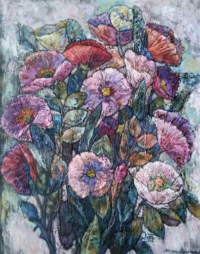 Flowers fantasy di Nadezda Stupina, Pittura in vendita su Singulart