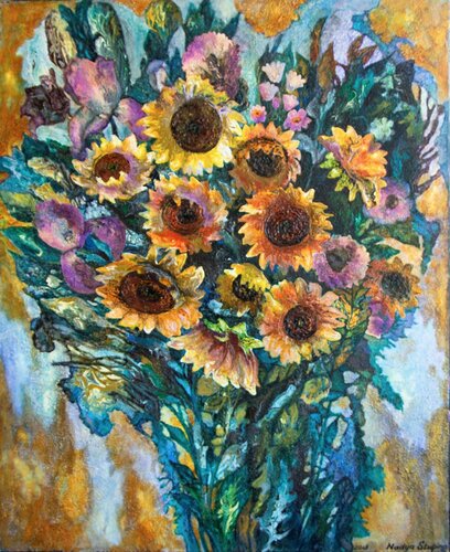 Sunflowers di Nadezda Stupina, Pittura in vendita su Singulart