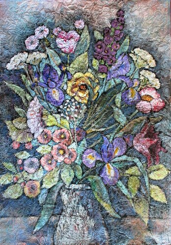 Flowers in a white vase. di Nadezda Stupina, Opera su carta in vendita su Singulart