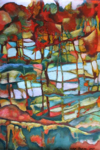 Autumn landscape. by Nadezda Stupina, 종이 for Sale on Singulart