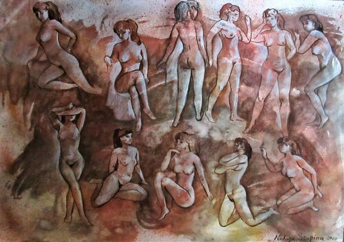 Nude.Sketches 4 von Nadezda Stupina, Zeichnungen kaufen auf Singulart