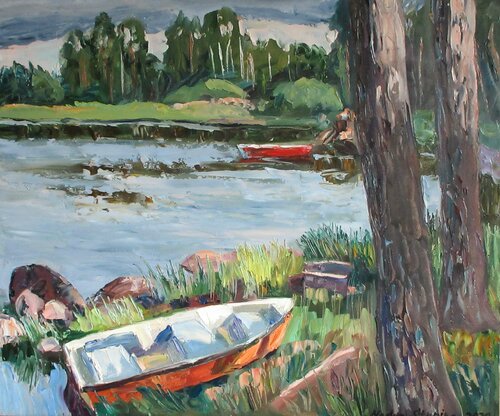 Orange boat Nadezda Stupina