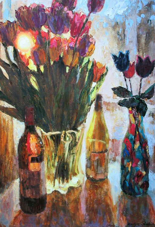 The sun in my house.Sun stuck in a bouquet. Nadezda Stupina